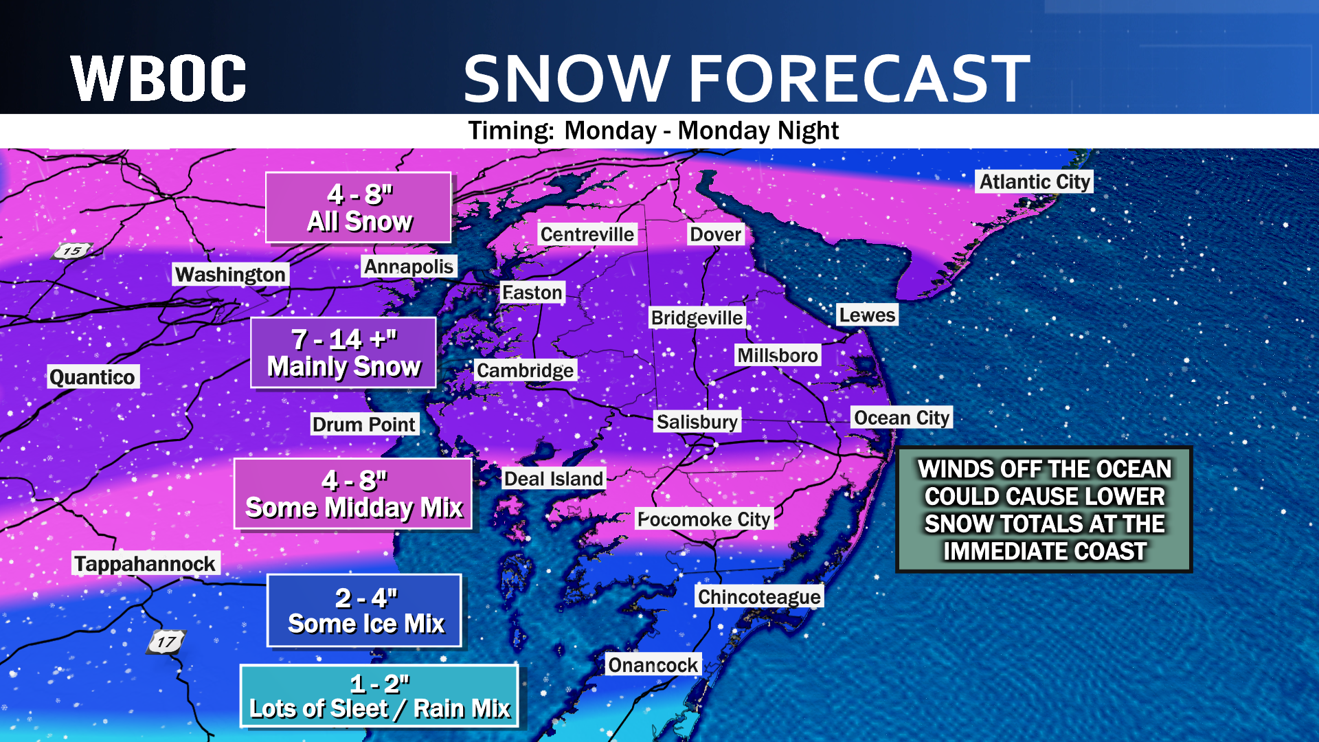 Updated Snowfall Map